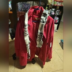 Valerie Steven's Overcoat Jacket Fuchsia Womens Size 2x